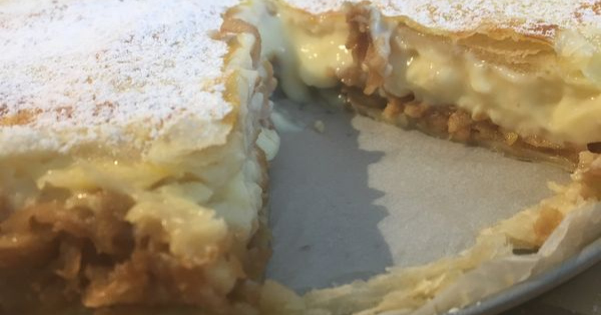 Vynikajúci jablkový koláč s pudingom, rýchly RECEPT | zenyvmeste.sk