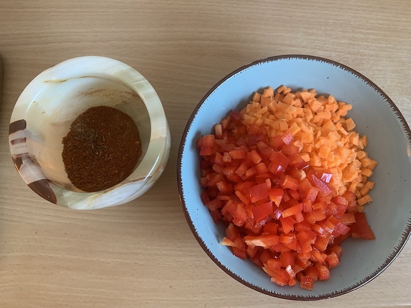 Chilli con carne s ryžou: Krok 1