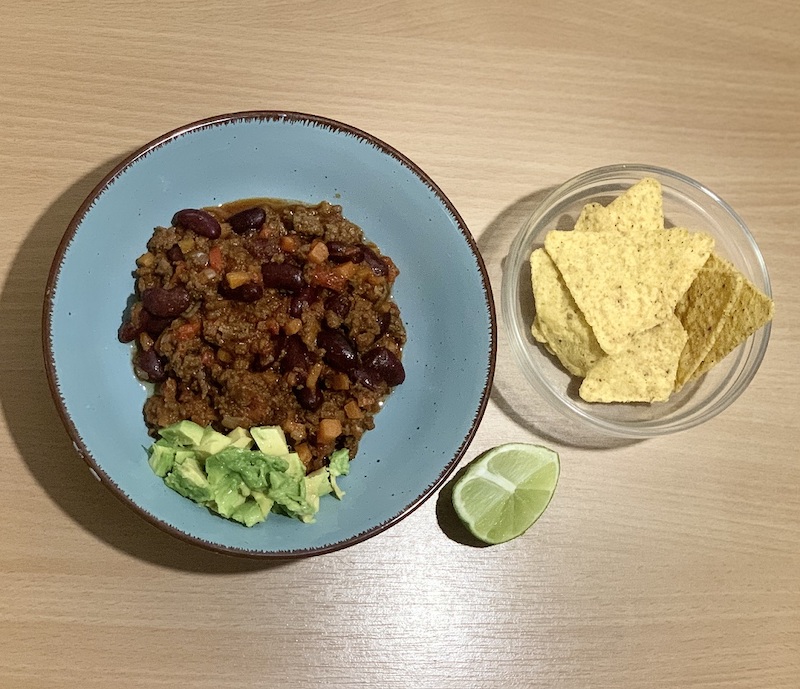 Chilli con carne s ryžou: Finálny výsledok