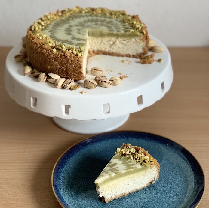 Pistáciový cheesecake: Finálny výsledok