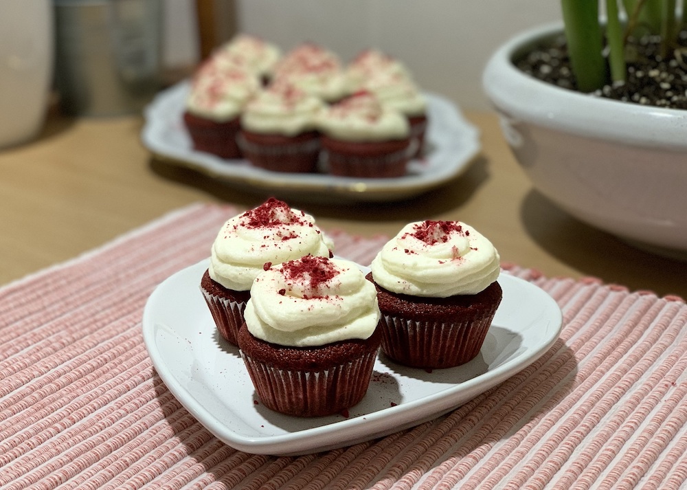 Red Velvet muffiny: Finálny výsledok